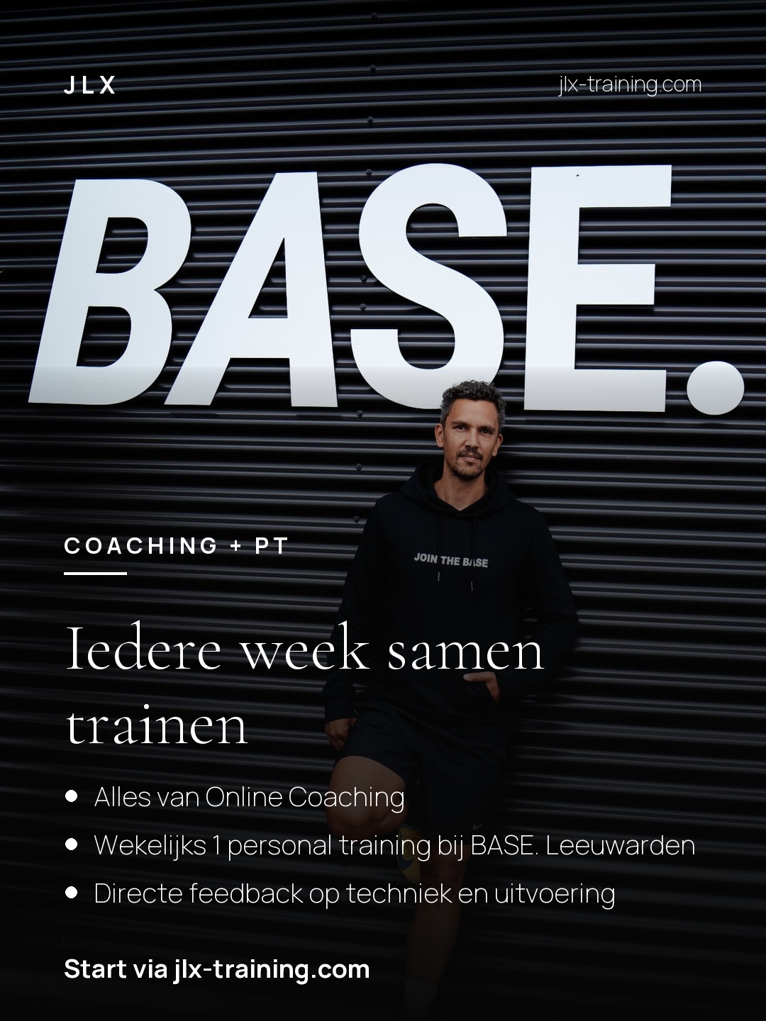Coaching met PT, iedere week samen trainen bij BASE. Leeuwarden